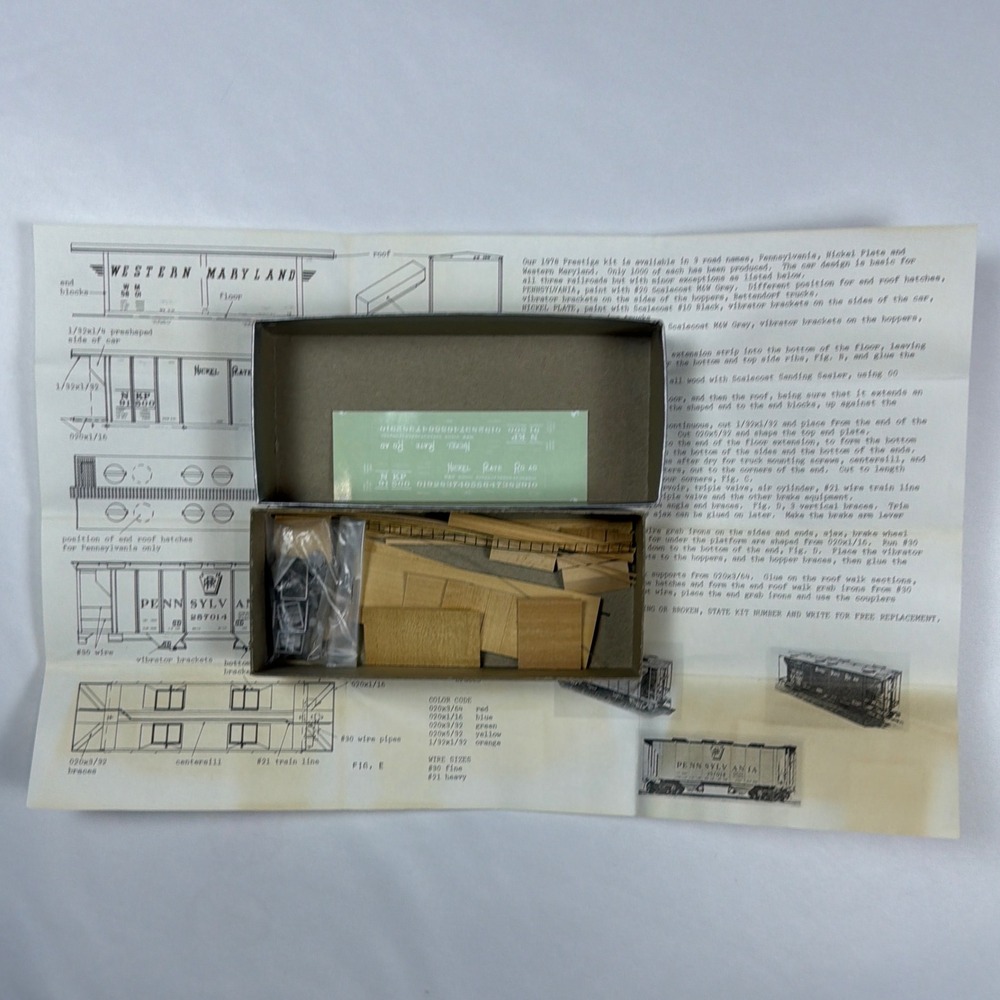 Quality Craft Models Nickel Plate Covered Hopper HO Scale 1978 Prestige Kit 340